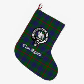 Scottish Clan Agnew Crest & Tartan Grote Kerstsok (Voorkant (Hangend))