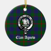 Scottish Clan Agnew Crest & Tartan Keramisch Ornament (Voorkant)