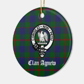 Scottish Clan Agnew Crest & Tartan Keramisch Ornament (Links)