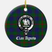 Scottish Clan Agnew Crest & Tartan Keramisch Ornament (Achterkant)