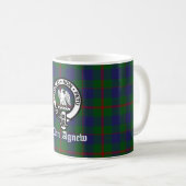 Scottish Clan Agnew Crest & Tartan Koffiemok (Voorkant rechts)