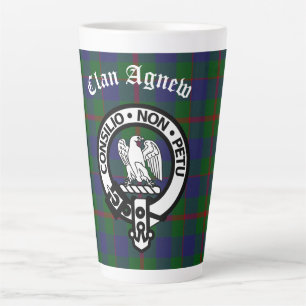 Scottish Clan Agnew Crest & Tartan Latte Mok