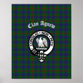 Scottish Clan Agnew Crest & Tartan Poster (Voorkant)