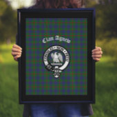 Scottish Clan Agnew Crest & Tartan Poster