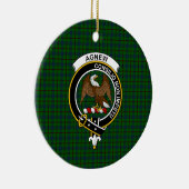 Scottish Clan Agnew Hunting Tartan and Crest Keramisch Ornament (Rechts)