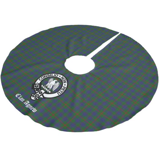 Scottish Clan Agnew Tartan Crest  Kerstboom Rok (Gekanteld)