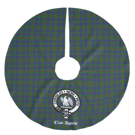 Scottish Clan Agnew Tartan Crest  Kerstboom Rok (Voorkant)