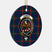 Scottish Clan Agnew Tartan en Crest Keramisch Ornament (Rechts)