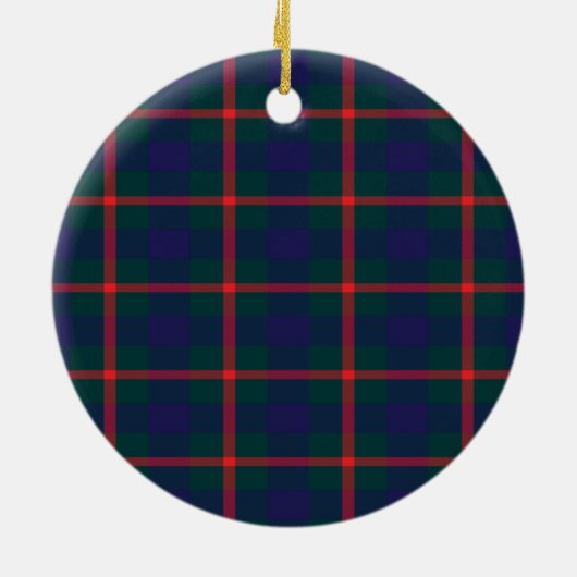 Scottish Clan Agnew Tartan en Crest Keramisch Ornament (Achterkant)