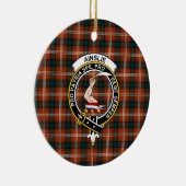 Scottish Clan Ainslie Tartan en Crest Keramisch Ornament (Rechts)