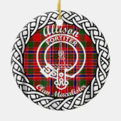 Scottish Clan Allison Tartan en Crest Keramisch Ornament (Achterkant)