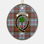 Scottish Clan Anderson Ancient Tartan en Crest Keramisch Ornament (Links)