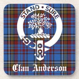 Scottish Clan Anderson Crest & Tartan Bier Onderzetter