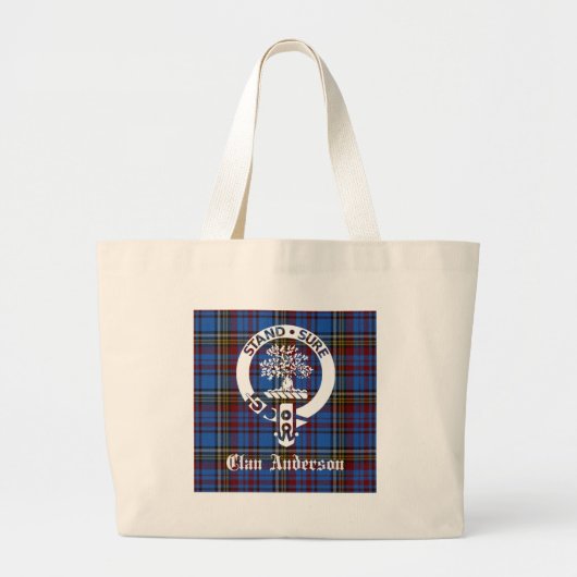 Scottish Clan Anderson Crest & Tartan Grote Tote Bag (Voorkant)