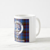 Scottish Clan Anderson Crest & Tartan Koffiemok (Voorkant rechts)