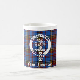 Scottish Clan Anderson Crest & Tartan Koffiemok