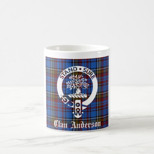 Scottish Clan Anderson Crest & Tartan Koffiemok (Center)