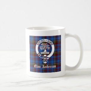 Scottish Clan Anderson Crest & Tartan Koffiemok