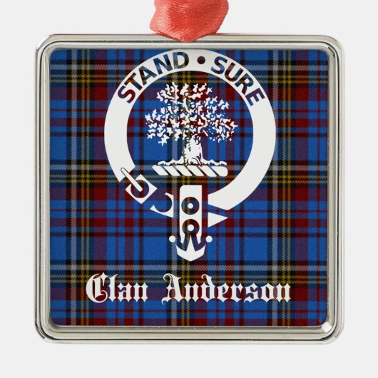 Scottish Clan Anderson Crest & Tartan Metalen Ornament (Voorkant)