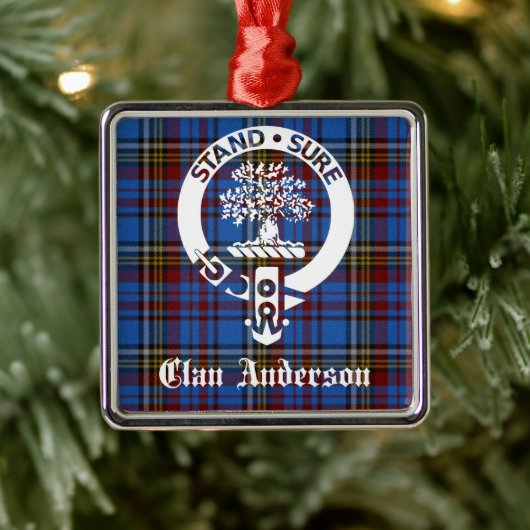Scottish Clan Anderson Crest & Tartan Metalen Ornament (Boom)