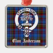 Scottish Clan Anderson Crest & Tartan Metalen Ornament (Voorkant)
