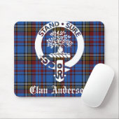 Scottish Clan Anderson Crest & Tartan Muismat (Met muis)