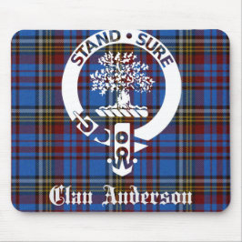 Scottish Clan Anderson Crest & Tartan Muismat