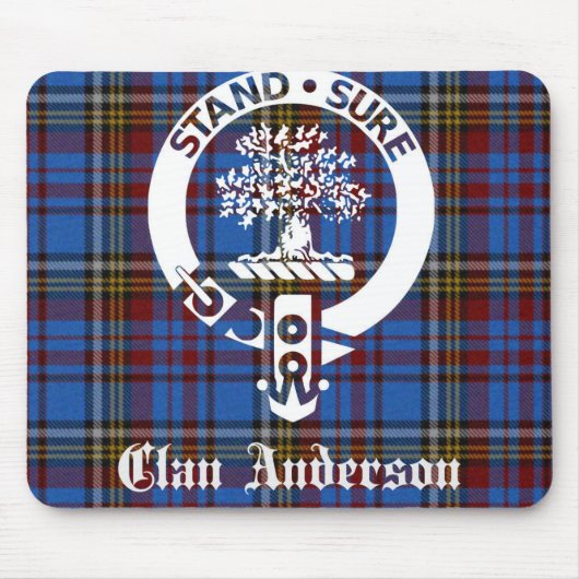 Scottish Clan Anderson Crest & Tartan Muismat (Voorkant)