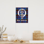 Scottish Clan Anderson Crest & Tartan Poster (Keuken)