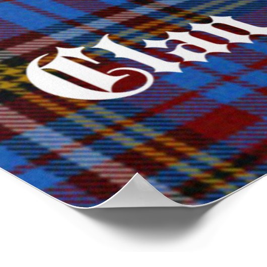 Scottish Clan Anderson Crest & Tartan Poster (Hoek)