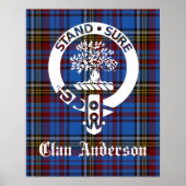 Scottish Clan Anderson Crest & Tartan Poster (Voorkant)