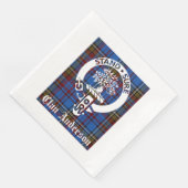 Scottish Clan Anderson Crest & Tartan Servet (Hoek)