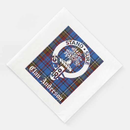 Scottish Clan Anderson Crest & Tartan Servet (Hoek)