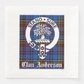 Scottish Clan Anderson Crest & Tartan Servet (Voorkant)