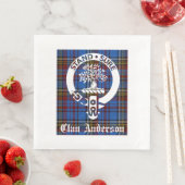Scottish Clan Anderson Crest & Tartan Servet (Insitu)