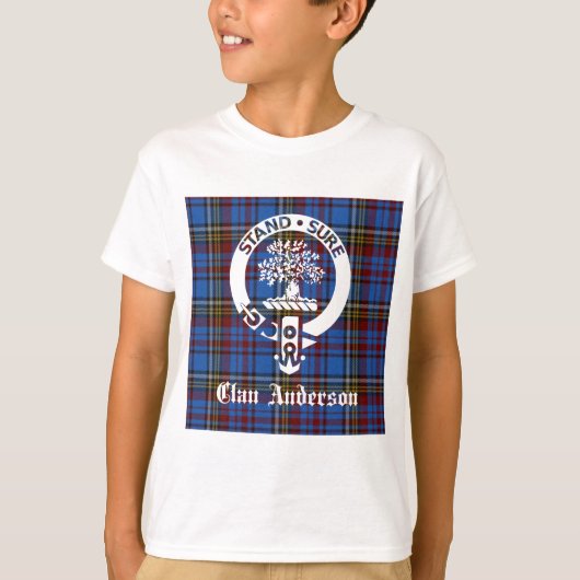 Scottish Clan Anderson Crest & Tartan T-shirt (Voorkant)