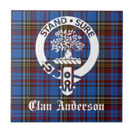 Scottish Clan Anderson Crest & Tartan Tegeltje