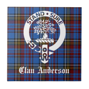 Scottish Clan Anderson Crest & Tartan Tegeltje