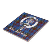 Scottish Clan Anderson Crest & Tartan Tegeltje (Zijkant)
