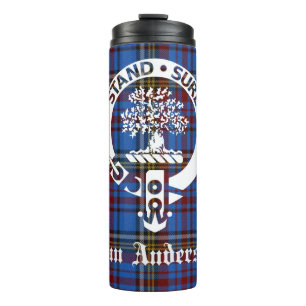 Scottish Clan Anderson Crest & Tartan Thermosbeker