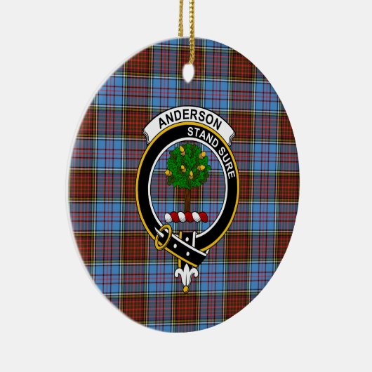 Scottish Clan Anderson Modern Tartan en Crest Keramisch Ornament (Rechts)