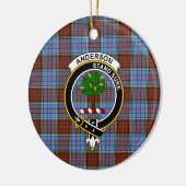 Scottish Clan Anderson Modern Tartan en Crest Keramisch Ornament (Links)