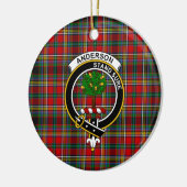 Scottish Clan Anderson of Arrem Tartan and Crest Keramisch Ornament (Links)