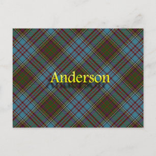 Scottish Clan Anderson Tartan Briefkaart