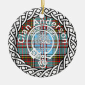 Scottish Clan Anderson Tartan en Crest Keramisch Ornament (Voorkant)