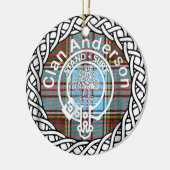 Scottish Clan Anderson Tartan en Crest Keramisch Ornament (Links)