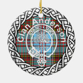 Scottish Clan Anderson Tartan en Crest Keramisch Ornament (Achterkant)