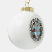 Scottish Clan Anderson Tartan en Crest Keramische Bal Ornament (Links)