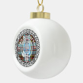 Scottish Clan Anderson Tartan en Crest Keramische Bal Ornament (Rechts)