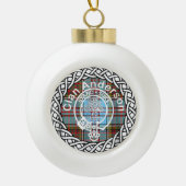 Scottish Clan Anderson Tartan en Crest Keramische Bal Ornament (Voorkant)